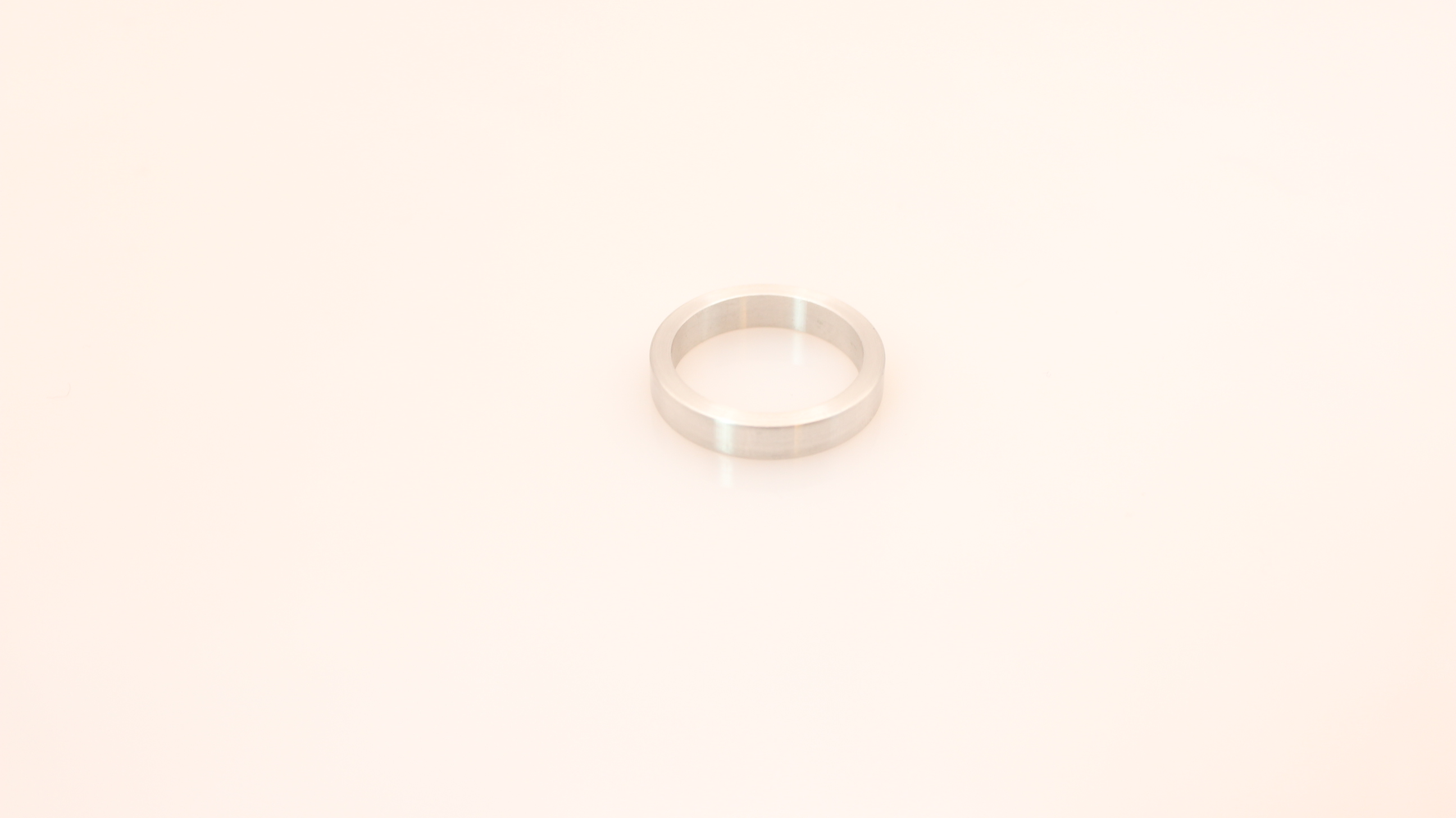  Purer Rhodium Ring von der Seite